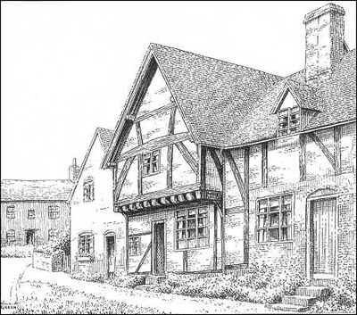 Bretford, timbered house, Warwickshire