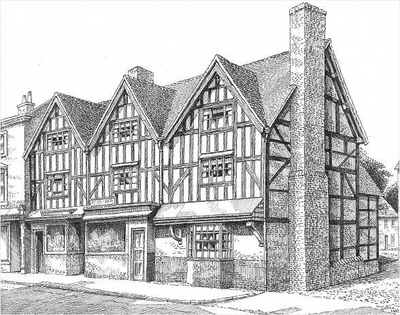 Bromsgrove, timbered houses, Worcestershire