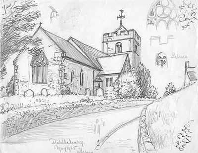 Diddlebury church, Shropshire