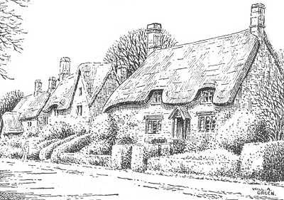 Great Tew, cottages, Oxfordshire