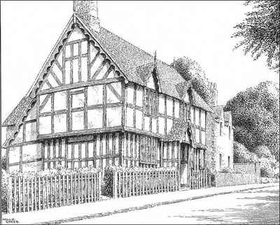 Harleston, timbered house, Staffordshire