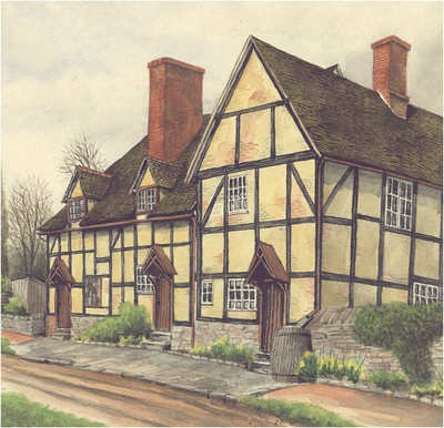 Haselor, cottages, Warwickshire