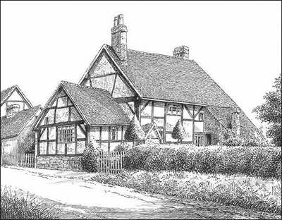 Lea Marston, cottage, Warwickshire