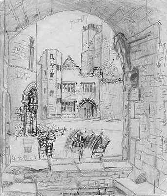 Ludlow, Castle courtyard, Shropshire
