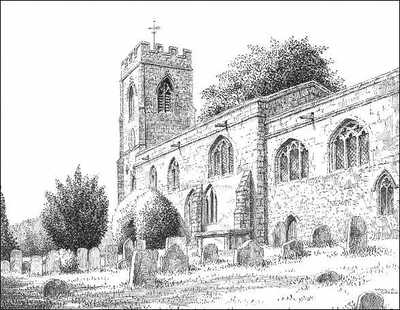 Middleton, church, Warwickshire
