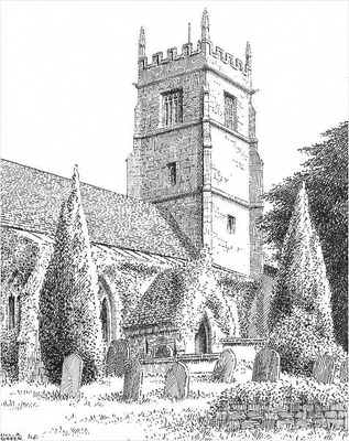Overbury, church, Worcestershire