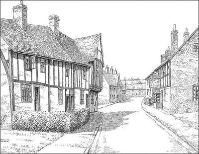 Polesworth, timbered houses, Warwickshire
