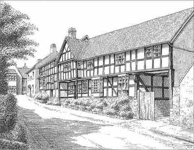 Wigmore, timbered house, Herefordshire
