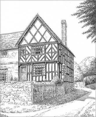 Yarpole, timbered house, Herefordshire